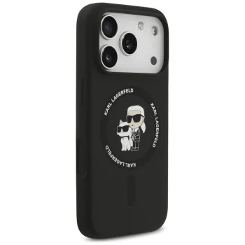 Калъф за iPhone 18 Pro / iPhone 17 Pro - Silicone KC Body Ring MagSafe (KLHMP18LSCMKCRHK) - Karl Lagerfeld - Черен