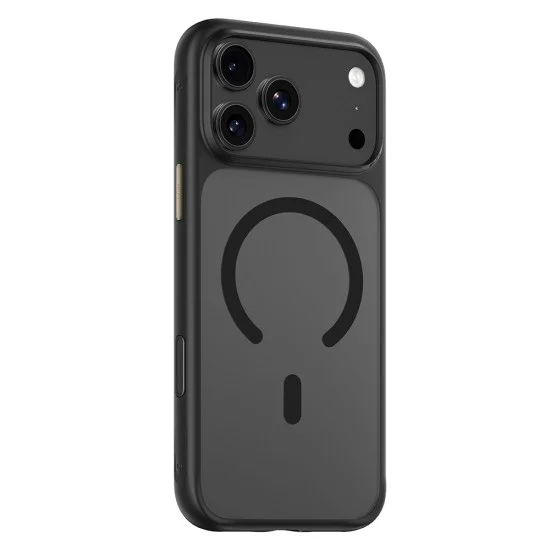 Калъф за iPhone 18 Pro / iPhone 17 Pro - Skin Friendly Frosted Anti-Drop MagSafe - Blueo - Черен