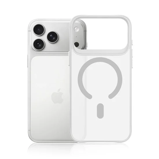 Калъф за iPhone 18 Pro / iPhone 17 Pro - Smoke MagCase - 3mk - Бял