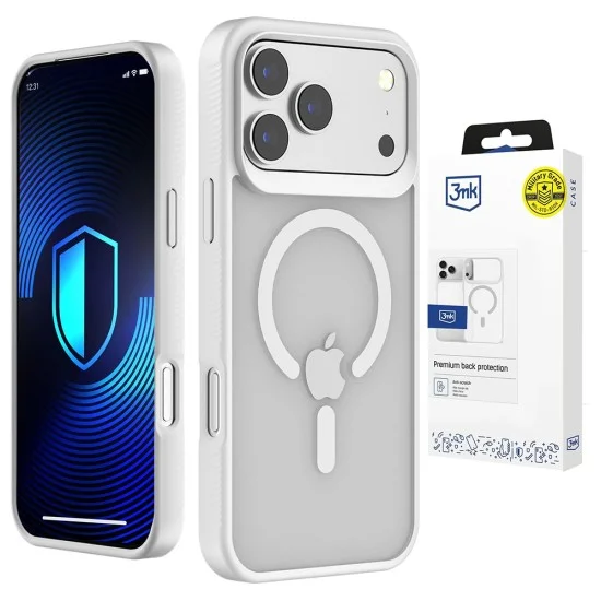 Калъф за iPhone 18 Pro / iPhone 17 Pro - Smoke MagCase - 3mk - Бял