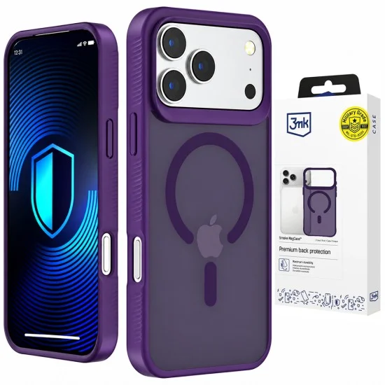 Калъф за iPhone 18 Pro / iPhone 17 Pro - Smoke MagCase - 3mk - Лилав