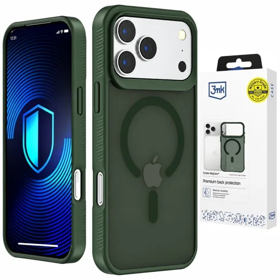 Калъф за iPhone 18 Pro / iPhone 17 Pro - Smoke MagCase - 3mk - Зелен