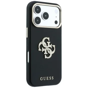 Калъф за iPhone 18 Pro / iPhone 17 Pro - Smooth Big Strass Logo (GUHCP18L6PWGSPDK) - Guess - Черен
