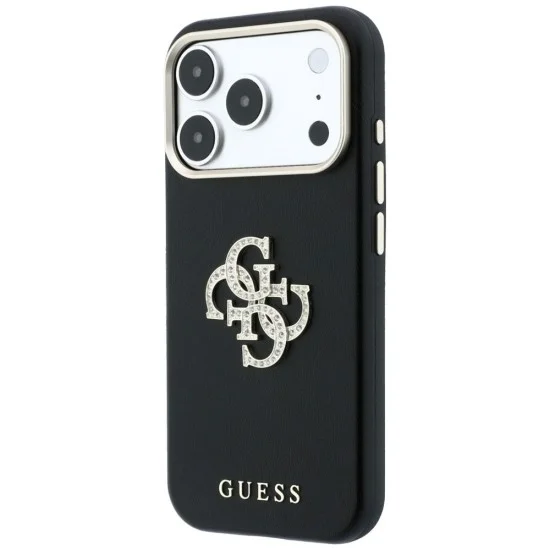 Калъф за iPhone 18 Pro / iPhone 17 Pro - Smooth Big Strass Logo (GUHCP18L6PWGSPDK) - Guess - Черен