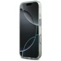 Калъф за iPhone 18 Pro / iPhone 17 Pro - IML Flowers with Pearl Strap MagSafe - Guess - Зелен