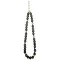 Калъф за iPhone 18 Pro / iPhone 17 Pro - IML Glitter with Pearl Strap MagSafe - Guess - Черен