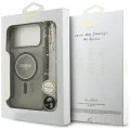 Калъф за iPhone 18 Pro / iPhone 17 Pro - IML Glitter with Pearl Strap MagSafe - Guess - Черен