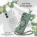 Калъф за iPhone 18 Pro / iPhone 17 Pro - IML Glitter with Pearl Strap MagSafe - Guess - Черен