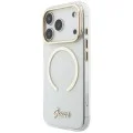 Калъф за iPhone 18 Pro / iPhone 17 Pro - IML Script Metal MagSafe - Guess - Прозрачен