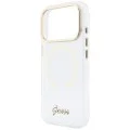 Калъф за iPhone 18 Pro / iPhone 17 Pro - IML Script Metal MagSafe - Guess - Прозрачен