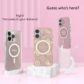Калъф за iPhone 18 Pro / iPhone 17 Pro - IML Script Metal MagSafe - Guess - Прозрачен