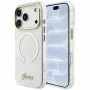 Калъф за iPhone 18 Pro / iPhone 17 Pro - IML Script Metal MagSafe - Guess - Прозрачен