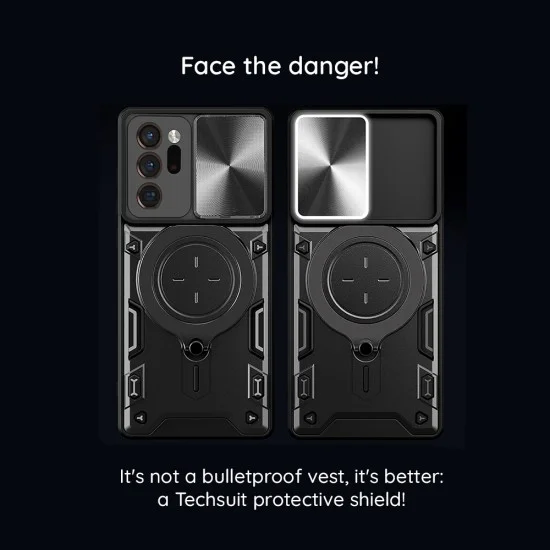 Калъф за iPhone Duo - CamGuard Pro - Techsuit - Черен