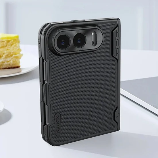 Калъф за iPhone Duo - Super Frosted Shield Fold Magnetic - Nillkin - Черен