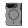 Калъф за iPhone Duo - Super Frosted Shield Fold Magnetic - Nillkin - Прозрачно черен