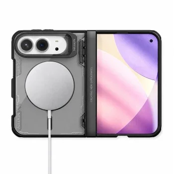 Калъф за iPhone Duo - Iceblade Prop Magnetic (с прозрачно черен протектор за камера) - Nillkin - Черен