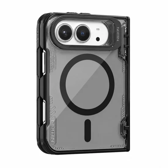 Калъф за iPhone Duo - Iceblade Prop Magnetic (с прозрачно черен протектор за камера) - Nillkin - Черен