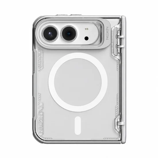 Калъф за iPhone Duo - Iceblade Prop Magnetic (с прозрачно черен протектор за камера) - Nillkin - Сив