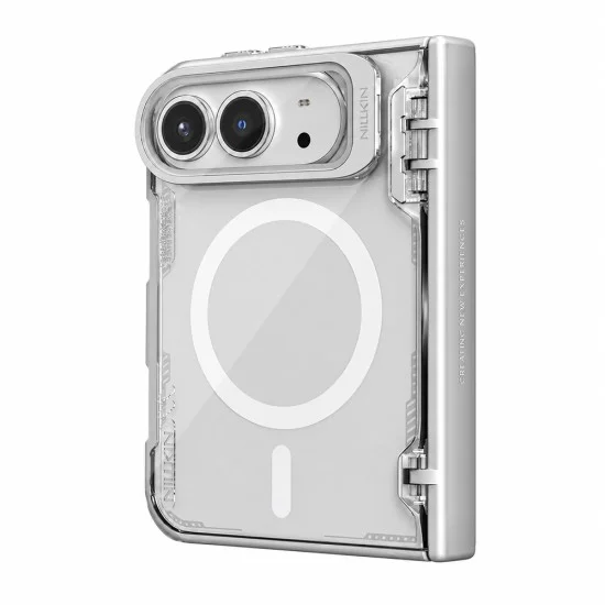 Калъф за iPhone Duo - Iceblade Prop Magnetic (с прозрачно черен протектор за камера) - Nillkin - Сив