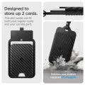 Калъф за ключ Spigen (2 бр.) Card Holder (ACP08794) - за Tesla Key, универсален, до 2 карти, тънък дизайн, с карабинер - Карбоново черен