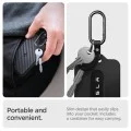Калъф за ключ Spigen (2 бр.) Card Holder (ACP08794) - за Tesla Key, универсален, до 2 карти, тънък дизайн, с карабинер - Карбоново черен