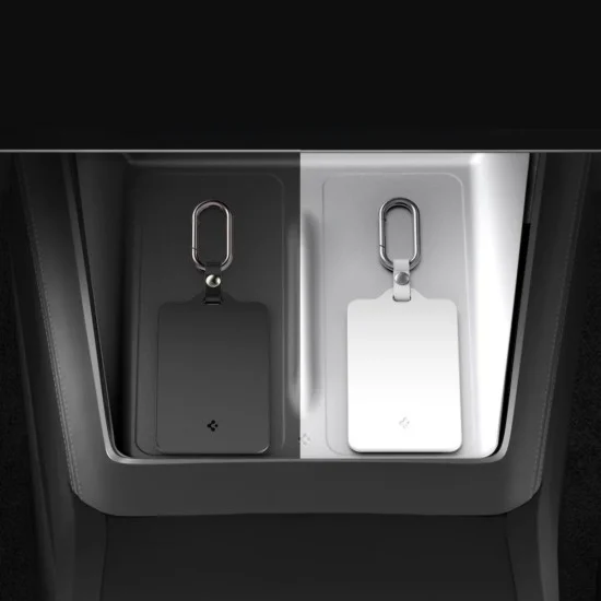 Калъф за ключ Spigen (2 бр.) Card Holder (ACP11405) - за Tesla Key, универсален, с 2x карабинер, 4x защитно фолио - Бял / Черен