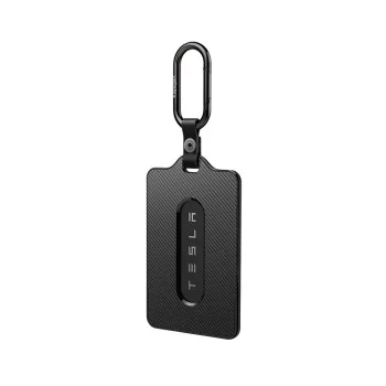 Калъф за ключ Spigen Card Holder (ACP11310) - за Tesla Key, универсален, тънък дизайн, с карабинер, 2x защитно фолио - Черен