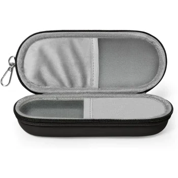 Калъф за очила Techsuit Glasses Case (ETJ3) - PU кожа, 16.5 x 6.5 x 4cm - Черен