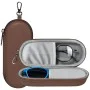 Калъф за очила Techsuit Glasses Case (ETJ3) - PU кожа, 16.5 x 6.5 x 4cm - Кокос