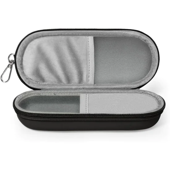 Калъф за очила Techsuit Glasses Case (ETJ3) - PU кожа, 16.5 x 6.5 x 4cm - Сив