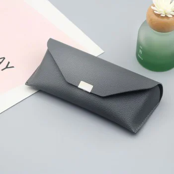Калъф за очила Techsuit Glasses Case (ETK4) - PU кожа, 16.5 x 8cm - Сив
