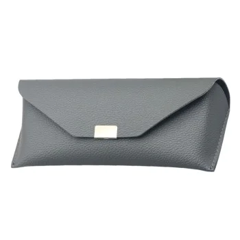 Калъф за очила Techsuit Glasses Case (ETK4) - PU кожа, 16.5 x 8cm - Сив