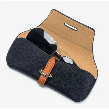 Калъф за очила Techsuit Glasses Case (ETL3) - PU кожа, 17 x 6.5 x 2cm - Черен