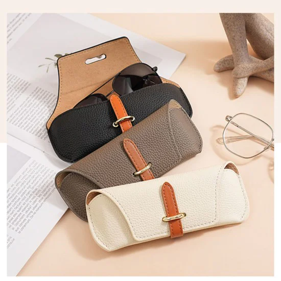 Калъф за очила Techsuit Glasses Case (ETL3) - PU кожа, 17 x 6.5 x 2cm - Черен