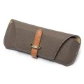 Калъф за очила Techsuit Glasses Case (ETL3) - PU кожа, 17 x 6.5 x 2cm - Лешник
