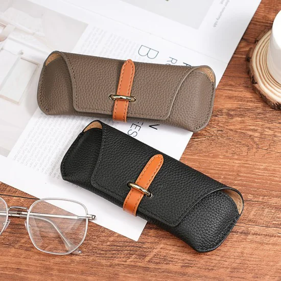 Калъф за очила Techsuit Glasses Case (ETL3) - PU кожа, 17 x 6.5 x 2cm - Швейцарско кафе