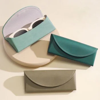 Калъф за очила Techsuit Glasses Case (ETM3) - PU кожа, 15.2 x 6.6 x 3.6cm - Кашмир бежов