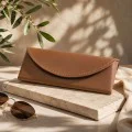 Калъф за очила Techsuit Glasses Case (ETM3) - PU кожа, 15.2 x 6.6 x 3.6cm - Кашмир бежов