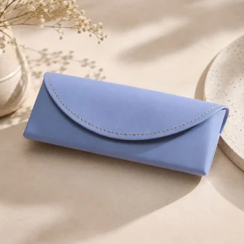 Калъф за очила Techsuit Glasses Case (ETM3) - PU кожа, 15.2 x 6.6 x 3.6cm - Тъмнокафяв