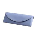 Калъф за очила Techsuit Glasses Case (ETM3) - PU кожа, 15.2 x 6.6 x 3.6cm - Ирис син