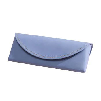 Калъф за очила Techsuit Glasses Case (ETM3) - PU кожа, 15.2 x 6.6 x 3.6cm - Ирис син