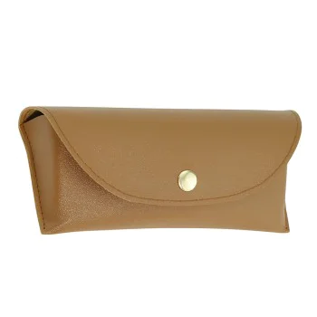 Калъф за очила Techsuit Glasses Case (ETI4) - PU кожа, 17 x 6.5 x 2cm - Кафяв