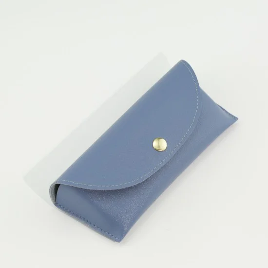 Калъф за очила Techsuit Glasses Case (ETI4) - PU кожа, 17 x 6.5 x 2cm - Син