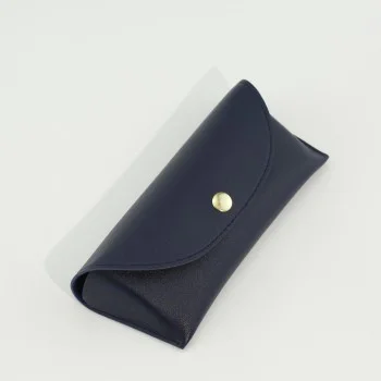 Калъф за очила Techsuit Glasses Case (ETI4) - PU кожа, 17 x 6.5 x 2cm - Син