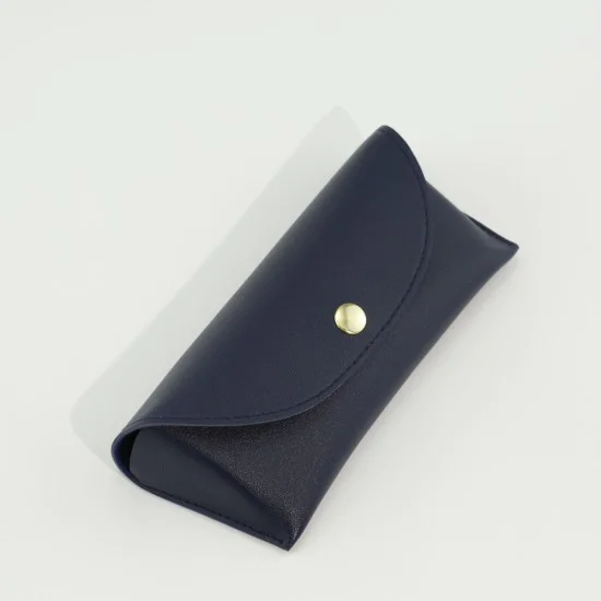 Калъф за очила Techsuit Glasses Case (ETI4) - PU кожа, 17 x 6.5 x 2cm - Син
