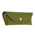 Калъф за очила Techsuit Glasses Case (ETI4) - PU кожа, 17 x 6.5 x 2cm - Зелен