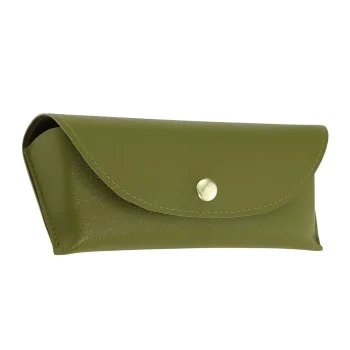 Калъф за очила Techsuit Glasses Case (ETI4) - PU кожа, 17 x 6.5 x 2cm - Зелен