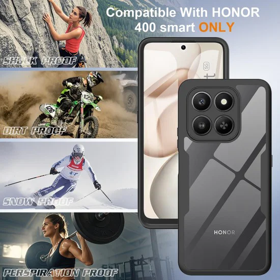 Калъф + протектор – Techsuit ColorVerse 360 Series – Honor 400 Smart 5G / 400 Smart 4G / X7d 4G – Черен