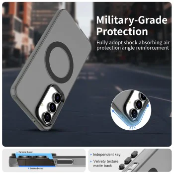 Калъф с MagSafe – Techsuit CandyCase – Samsung Galaxy S25 FE – Черен