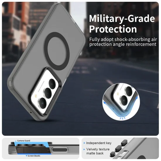 Калъф с MagSafe – Techsuit CandyCase – Xiaomi Redmi 15 4G / Redmi 15 5G – Черен